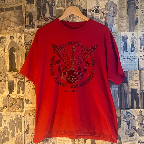 Hard Rock Cafe Shirts Vintage Red Hardrock Cafe Mens Tshirt Poshmark